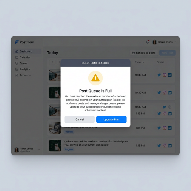 Publication limit blocking message on Buffer and full queue